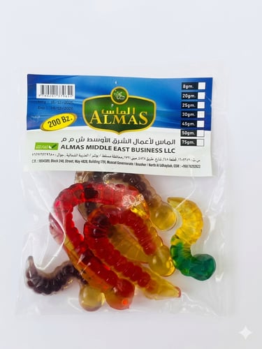 snail shaped gelatin candy almas
