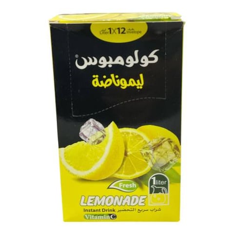 شراب سريع التحضير ليموناضة كولومبس 12 ظرف *1 لتر
