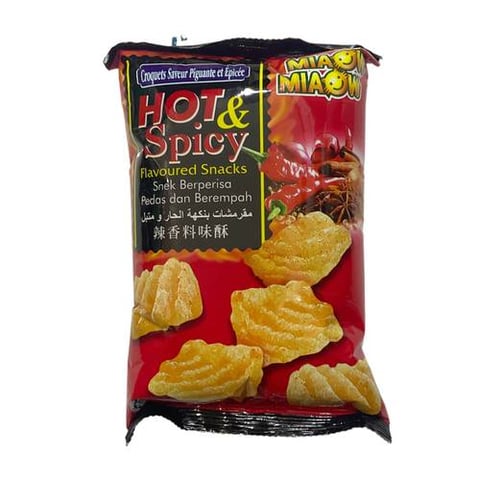 Miaow Miaow hot&spicy flavoured snacks 60gm