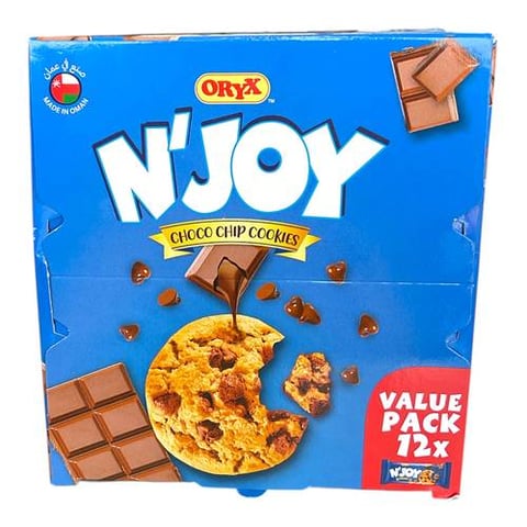 Oryx n’joy choco chip cookies 12pc