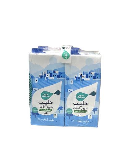 حليب طويل الاجل  كامل الدسم مزون 4*1لتر