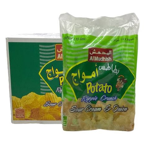 كرتون بطاطس امواج 15جم*24حبه *4اكياس