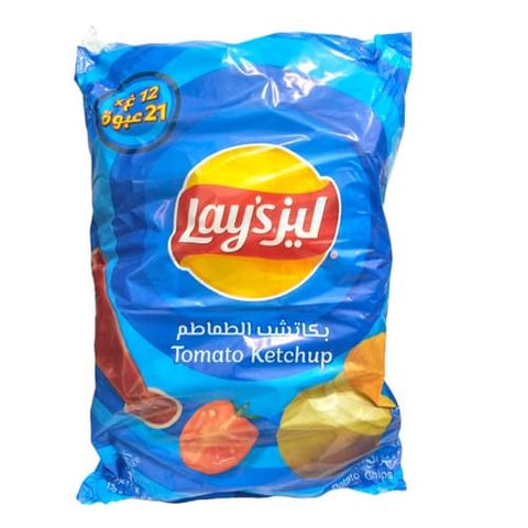Lays tomato ketchup chips 12g 21pc