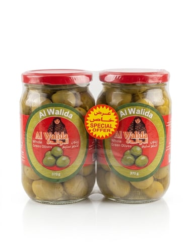 Al walida whole green olives 370g*2