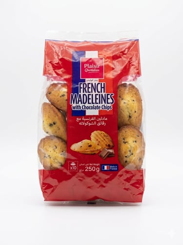 Plaisir quotidien french madeleines with chocolate chips 250g