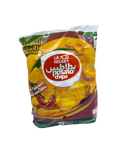 Majan Potato chips hot and spicy 24pcs