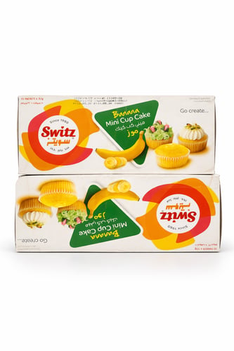 كب كيك بالموز سويتز 32جم ×10حبه ×2 كرتون