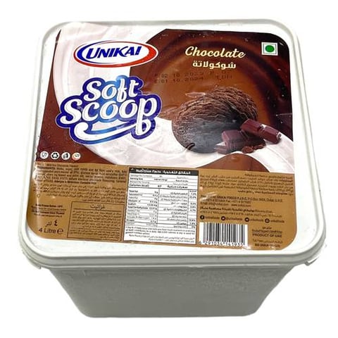 ice cream chocolate unikai 4ltr
