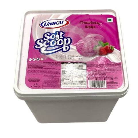 ice cream strawberry unikai 4liter