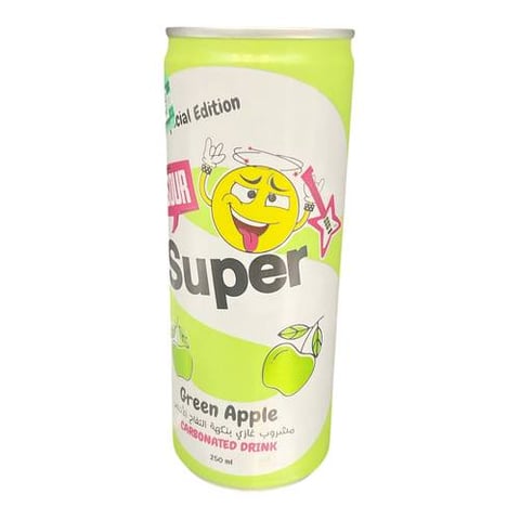 super carbonated drink green apple 250ml