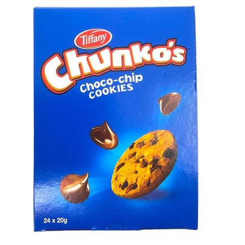 chunkos tiffany chunkos choco-chip cookies 20g *24pcs