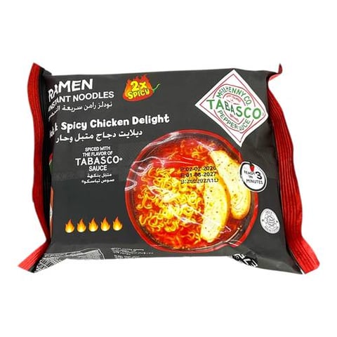 Tabasco hot & spicy chicken delight noodles 75g