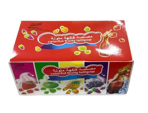 مصاصه فاكهه ملونه قلب مونتي 24 حبه