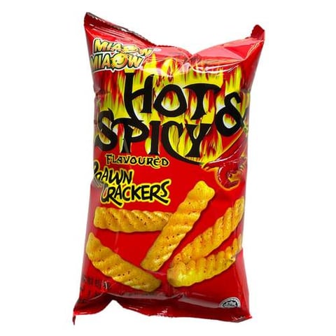 miaow hots spicy flavoured prawn 60g