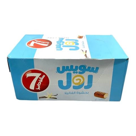 رول كيك فانيلا سفن دايز 20جم 12حبه