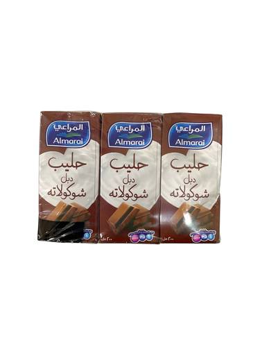 Double chocolate milk almarai 6* 200ml