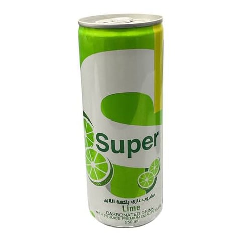 super carbonated drink lime 250ml
