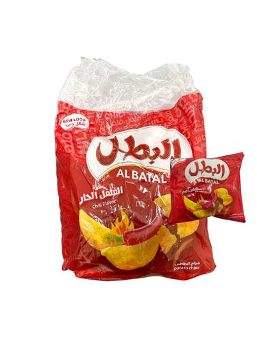 شبس البطل بالفلفل الحار 12جم*20حبه