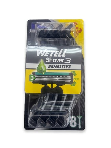 Wetell shaver 3 sensitive  wetell 8pc