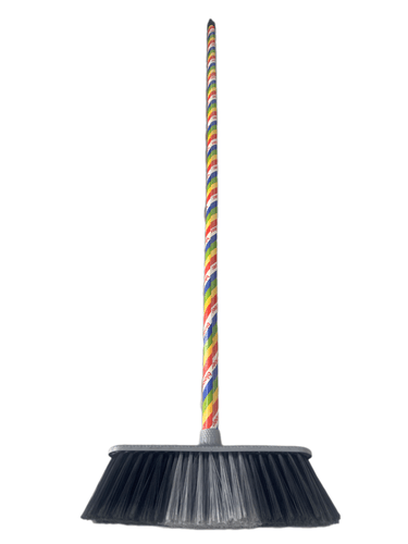 Indoor floor cleaning vacuum with brush head and handle, long brush