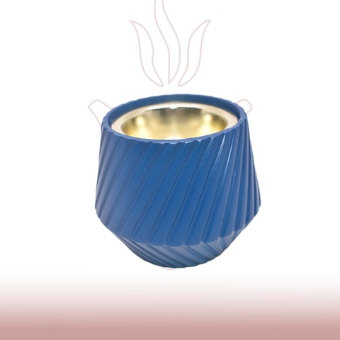 مبخرة زرقاء اسطوانية