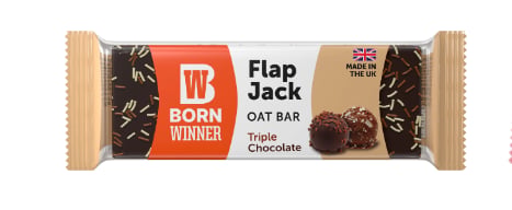 قالب بروتين الشوكولاتة من بورن وينر فلاب جاك تريبل، 100 جم-Born Winner Flap Jack Tripple Chocolate Protein Bar, 100 g