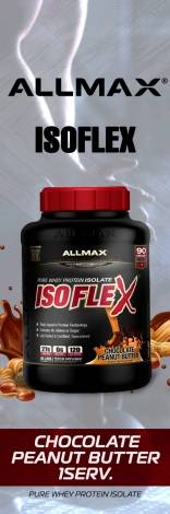 ال ماكس ايزوفليكس بنكهة الشيكولاتة وزبدة الفول السوداني 1 سكوب .. Allmax isoflex chocolate peanut butter 1 serv