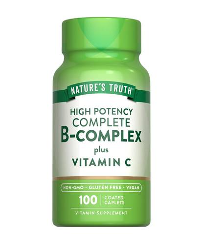 ناتشرز تروث فيتامين بي كومبلكس و فيتامين ج 100 قرص - Nature's Truth B-Complex and Vitamin C 100 Tablets