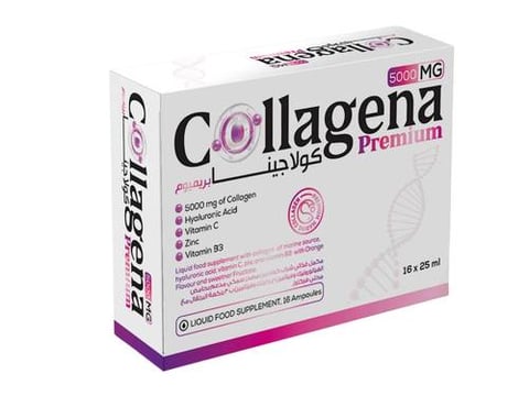 كولاجينا بريميوم مكمل غذائي مشروب الكولاجين البحري  5000ملج- Collagena Premium Dietary Supplement Collagen Drink 5000mg