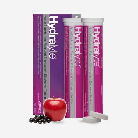 Hydralyte Effervescent Tablets - Apple Black Currant, 40S