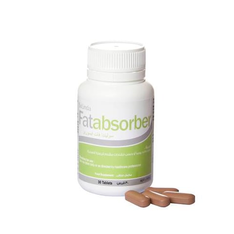 فات ابسوربر مكمل غذائي مكون من الجارسينيا كامبوجيا والكولين والكروم 30 قرص -  Fat Absorber Composed of Garcinia Cambogia Choline and Chromium 30 Table
