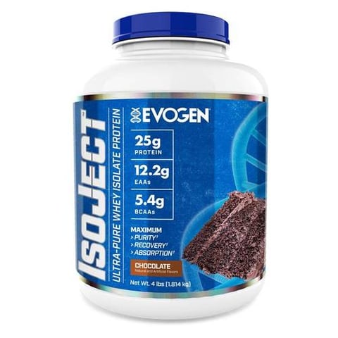 ايفوجين ايزوجيكت بروتين اللبن المعزول بطعم الشوكولاتة - 4 رطل-Evogen Isoject whey Isolate Protein Chocolate Flavor - 4 lbs