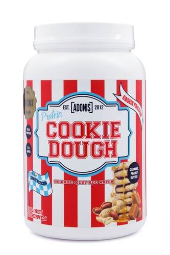 أدونيس جير بروتين كوكي العجين - بنكهة كراميل  و زبدة فول سوداني-ADONIS Protein Cookie Dough Caramel Peanut Butter 1KG