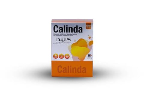 كاليندا  قطع شوكولاتة الحليب مع الكالسيوم وفيتامين د3 - 30 قطعة كاليندا-Calinda Milk Chocolate pieces with Calcium And Vitamin D3 - 30 pieces Calinda
