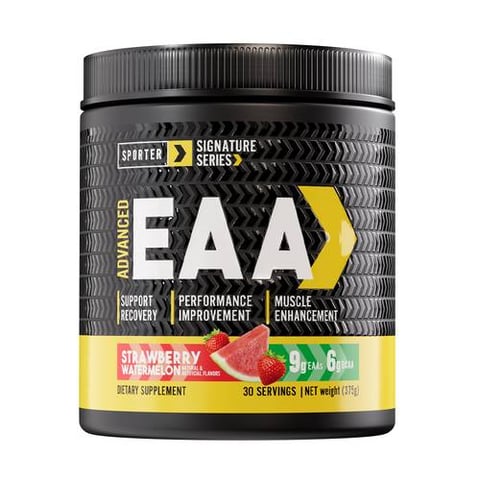 سبورتر – إي إيه إيه – أحماض أمينية أساسية – فراولة وبطيخ – 30 حصة -  Sporter Signature Series - Advanced EAA - Strawberry Watermelon - 30 Servings