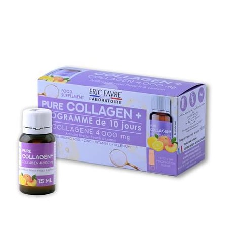 بيور كولاجين بلس، نكهة الخوخ، الليمون - 10 جرعات-Pure Collagen Plus, Peach flavor, Lemon-10 shots Pure Collagen Plus, Peach flavor, Lemon10 shots