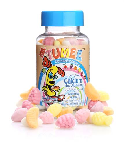 مستر تومي كالسيوم بلس فيتامين د غومي 60 علكة-Mr Tumee Calcium Plus Vit D Gumee 60 gummies