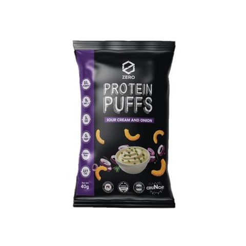 بروتين بافس زيرو – بطعم الكريمة الحامضة (سور كريم) – ٤٠ جرام Zero Protein Puffs – Sour Cream Flavor – 40g