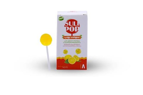 مصاصة سولي بوب فيتامين C ومغنيسيوم – بنكهة الليمون المنعشة - Sulipop Vitamin C & Magnesium Lollipops – Refreshing Lemon Flavor