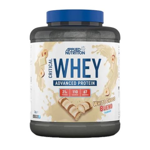 أبلايد نيوتريشن، مزيج مصل اللبن ،  بوينو شيكولاتة بيضاء، 2 كجم-Applied Nutrition Critical Whey Blend, White Choco Bueno, 2 Kg