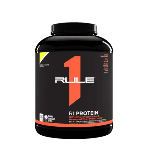 رول ون بروتين بنكهة الموز المثلج 76 سكوب 5 رطل - RULE 1 Protein Frozen Banana 76 SERV. 5 LB