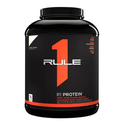 رول ون بروتين بنكهة كريمة الفانيلا 76 سكوب 5 رطل -  RULE 1 Protein Vanilla Crème 76 SERV. 5 LB