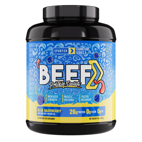 Sporter - Beef Protein Isolate - Blue Raspberry - 4 lbs