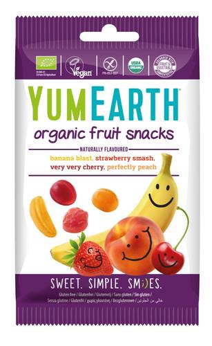 يم  إيرث وجبات خفيفة من الفاكهة العضوية، خالية من الغلوتين، نباتي، 50 جم-YumEarth Organic Fruit Snacks, Gluten Free, Vegan, 50g