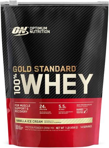 أوبتيمم نيوترشن واي جولد ستاندرد 1 رطل نكهة دوبل ريتش شوكولاتة - Optimum Gold Standard 100% Whey - Double Rich Chocolate - 1 lb