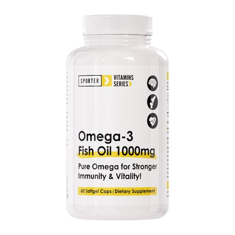 Sporter - Omega-3 Fish Oil 1000mg - Unflavored - 60 Softgels