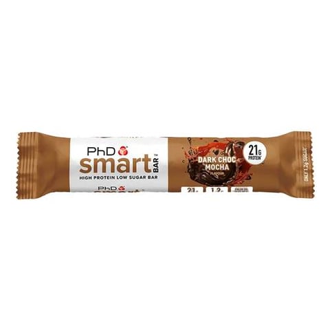 بي أتش دي نيوترشن سمارت بار, شوكولاتة داكنة مع موكا, 64 جم - PHD SMART BAR DARK CHOC MOCHA 64 GM