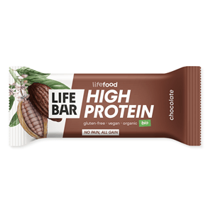 لايف فود-بار البروتين بالشوكولاتة الخام بدون سكر مضاف خالي من الغلوتين 40 جم -LIFEFOOD PROTEIN BAR WITH CHOCOLATE RAW WITHOUT ADDED SUGARS GLUTEN FREE BIO 40 g