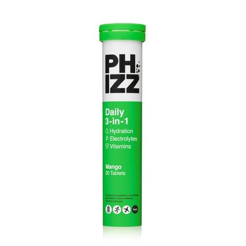 PHIZZ DAILY 3 IN 1 MANGO FLAVOURED EFFERVESCENT TABLETS 20S