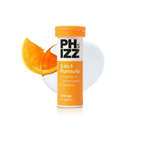 PHIZZ DAILY 3 IN 1 ORANGE FLAVOURED EFFERVESCENT TABLETS 10S